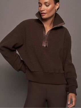 Varley Roselle Half Zip Fleece - Dark Truffle-